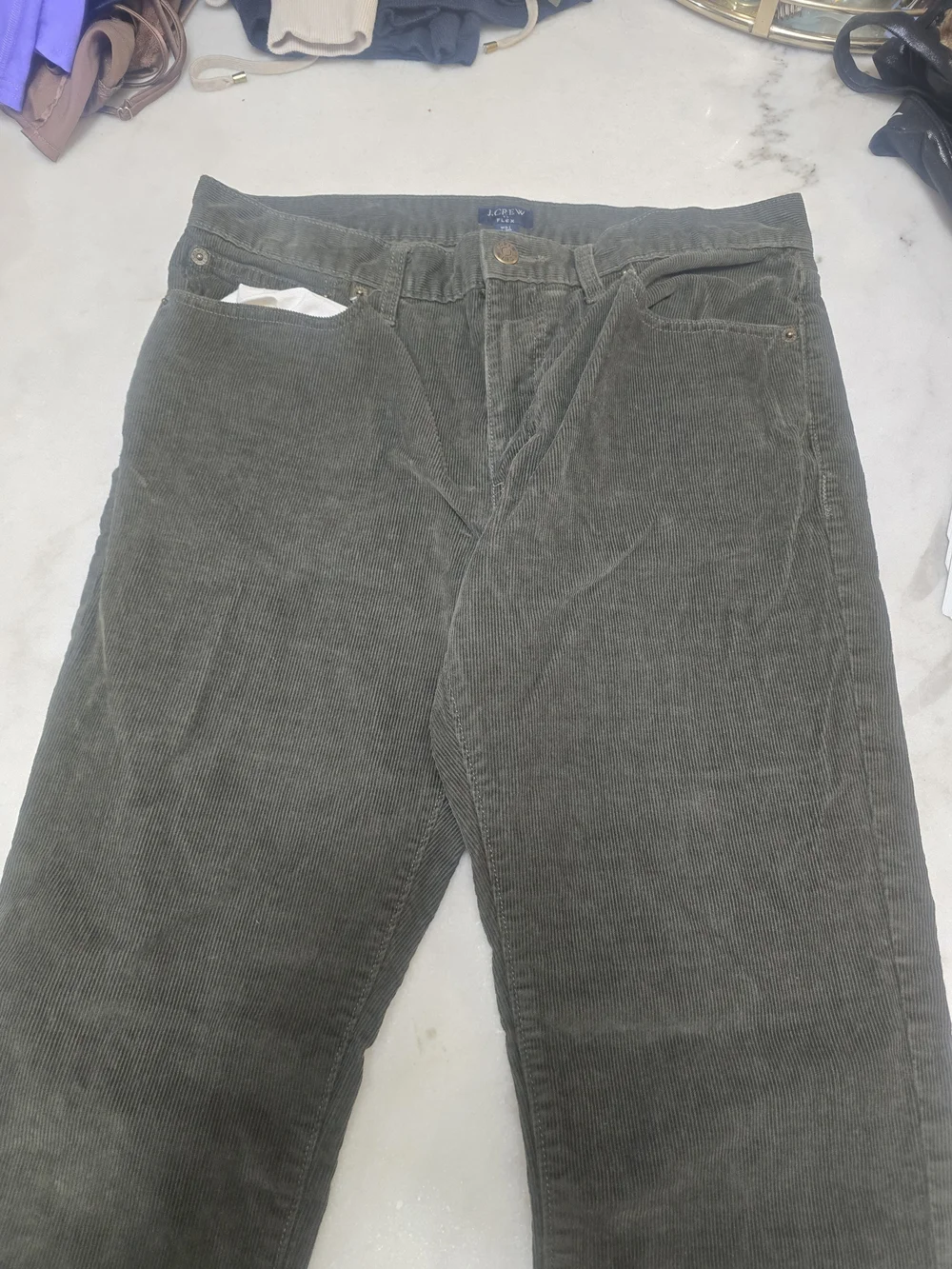 J. Crew Slim Olive Green Corduroy Jeans for Men